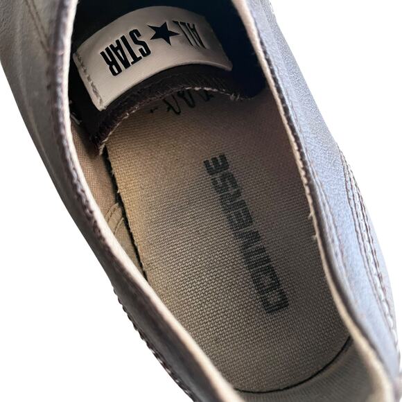 Converse Unisex Brown Leather Lace Up Low Top Sneaker Men’s 10, Women’s 12 - Picture 6 of 8